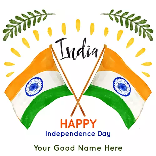 15th August Independence Day 2024 Greeting Cards With Name